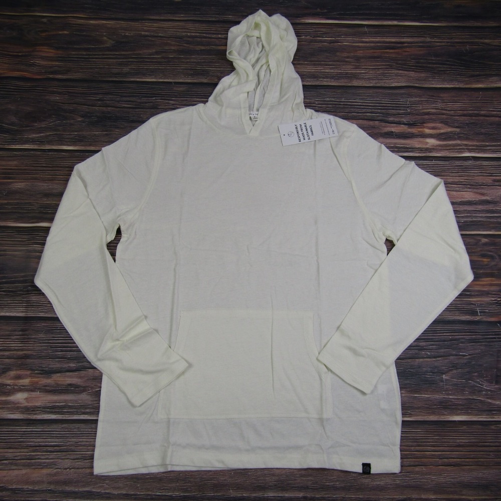 Threads 4 Thought NEW‎ Womens Medium Ivory White Lightweight Hoodie Sweater
